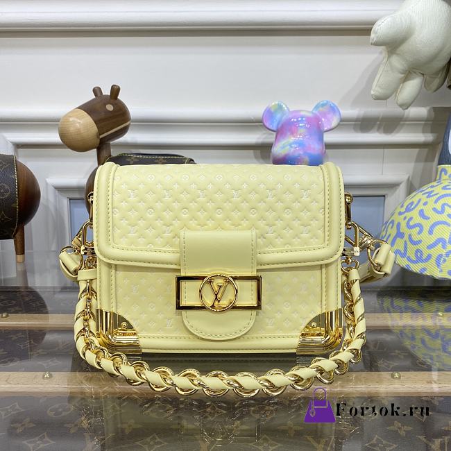Fortok Louis Vuitton Dauphine Bag Yellow M22597 20x15x9cm - 1