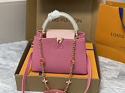 Fortok Louis Vuitton Capucines Bag Pink M22375 27x18x9cm - 1