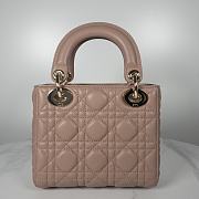 Fortok Dior Lady Mini Bag Pink 17cm - 2
