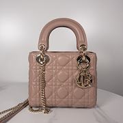 Fortok Dior Lady Mini Bag Pink 17cm - 5