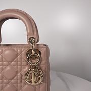 Fortok Dior Lady Mini Bag Pink 17cm - 6