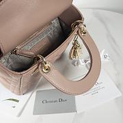 Fortok Dior Lady Mini Bag Pink 17cm - 4