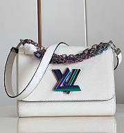 Fortok Louis Vuitton Twist MM Bag White M22029 23x17x9.5cm - 1