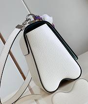 Fortok Louis Vuitton Twist MM Bag White M22029 23x17x9.5cm - 5