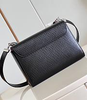 Fortok Louis Vuitton Twist MM Bag Black M22028 23x17x9.5cm - 2