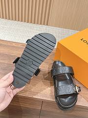 Fortok Louis Vuitton Embossed Sandals Black - 4