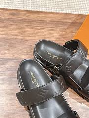 Fortok Louis Vuitton Embossed Sandals Black - 3