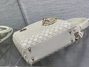 Fortok Dior Lady Diana Bead Bag White 20cm - 2