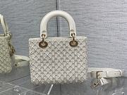 Fortok Dior Lady Diana Bead Bag White 20cm - 4