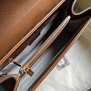 Fortok Gucci Horsebit 1955 Handbag Beige and ebony GG Supreme Canvas - 6