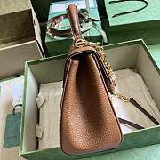 Fortok Gucci Horsebit 1955 Handbag Beige and ebony GG Supreme Canvas - 5