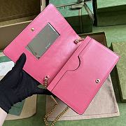 Fortok Gucci GG Matelassé Chain Wallet Pink 20x12.5x4cm - 5