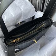 Fortok Chanel Black Matelasse Quilted Caviar Leather Shoulder Bag 32x25x10cm - 3