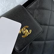 Fortok Chanel Black Matelasse Quilted Caviar Leather Shoulder Bag 32x25x10cm - 4