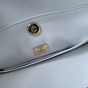 Fortok Chanel White Matelasse Quilted Caviar Leather Shoulder Bag 32x25x10cm - 6