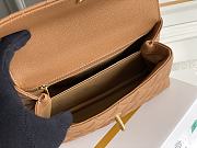 Fortok Chanel 23P Coco Handle Bag Beige 14x24x10cm - 3