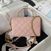 Fortok Chanel 23S Carryme Bag Pink AS4008 14.5x22x8cm - 3