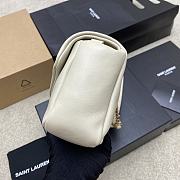 Fortok Saint Laurent Calypso Monogram Shoulder Bag White 26×14×7cm - 3