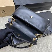 Fortok Saint Laurent Calypso Monogram Shoulder Bag Black 26×14×7cm - 6