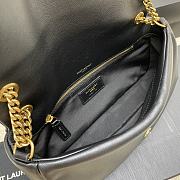 Fortok Saint Laurent Calypso Monogram Shoulder Bag Black 26×14×7cm - 3