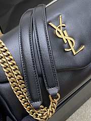 Fortok Saint Laurent Calypso Monogram Shoulder Bag Black 26×14×7cm - 2
