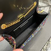 Fortok Saint Laurent Kate Multicolored Tweed Crossbody Bag 20x13.5x5.5cm - 6