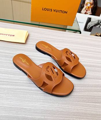 Fortok Louis Vuitton Isola Flat Mule Brown