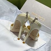 Fortok Jimmy Choo Diamond Chain High Heels White - 6