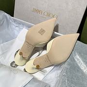 Fortok Jimmy Choo Diamond Chain High Heels White - 3