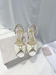 Fortok Jimmy Choo White Sacaria Faux-pearl Embellished Sandals - 1