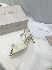 Fortok Jimmy Choo White Sacaria Faux-pearl Embellished Sandals - 4