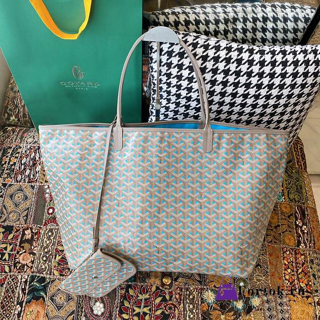 Fortok Goyard Saint Louis PM Bag Turquoise 47cm  - 1