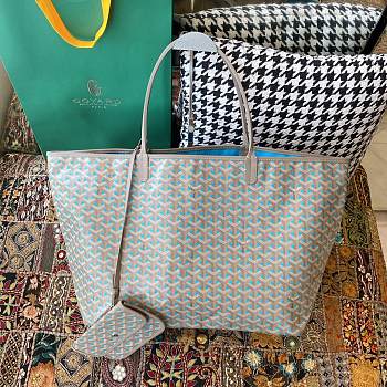 Fortok Goyard Saint Louis PM Bag Turquoise 47cm 