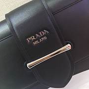 Fortok Prada Sidonie Leather Shoulder Bag Black 28x18x4cm - 5