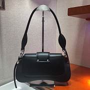 Fortok Prada Sidonie Leather Shoulder Bag Black 28x18x4cm - 3
