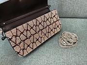 Fortok Valentino VLogo Signature Beaded Calfskin Shoulder Bag Brown - 5