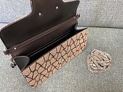 Fortok Valentino VLogo Signature Beaded Calfskin Shoulder Bag Brown - 6