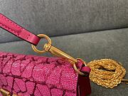 Fortok Valentino VLogo Signature Beaded Calfskin Shoulder Bag Pink - 6