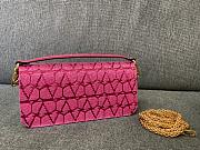 Fortok Valentino VLogo Signature Beaded Calfskin Shoulder Bag Pink - 2