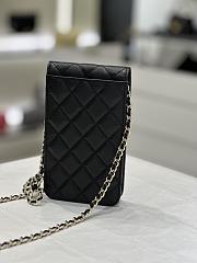 Fortok Chanel 23P Bow Woc Phone Bag Black 17x3x10cm - 6