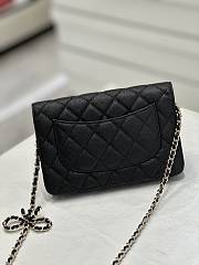 Fortok Chanel 23S Woc Bow Chain Shoulder Bag Black 19x3x12cm - 3