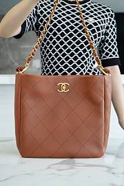 Fortok Chanel 23A Hobo Hippie Bag Caramel 26x25x7.5cm - 1