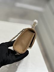 Fortok Chanel 23P Handle Kelly Bag Caramel Silver Hardware 18x10x4.5cm - 6