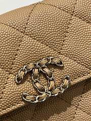 Fortok Chanel 23P Handle Kelly Bag Caramel Silver Hardware 18x10x4.5cm - 5