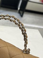 Fortok Chanel 23P Handle Kelly Bag Caramel Silver Hardware 18x10x4.5cm - 2