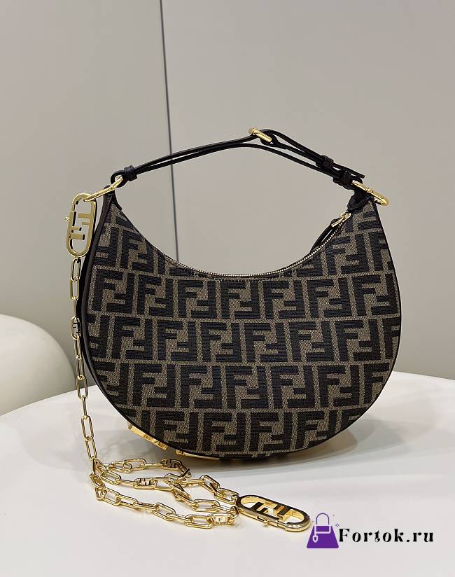 Fortok Fendi Small Fendigraphy Small Hobo Bag Brown 29x24.5x10cm - 1