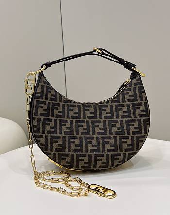 Fortok Fendi Small Fendigraphy Small Hobo Bag Brown 29x24.5x10cm