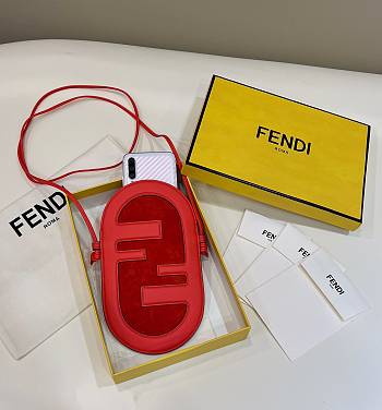 Fortok Fendi O’Lock Phone Pouch Red 22×1×13.5cm