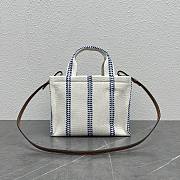 Fortok Celine Cabas Thais In Striped Textile and Calfskin 26×19×13cm - 6
