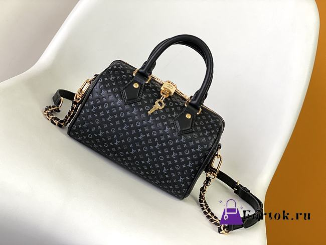 Fortok Louis Vuitton Speedy Bandoulière 20 Bag Black M22595 20.5x13.5x12cm - 1